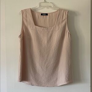 Miduo Light Pink Square Neck Tank Top